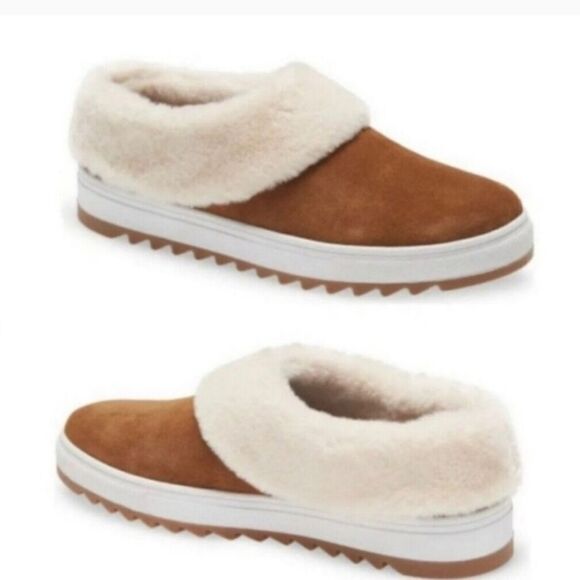 New Blondo Suri Waterproof Slip-On Sneaker brown fur slide suede waterproof 6 - Picture 3 of 7